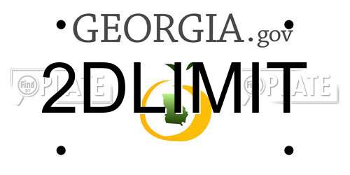 2DLIMIT Georgia License Plate