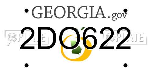 2DO622 Georgia License Plate