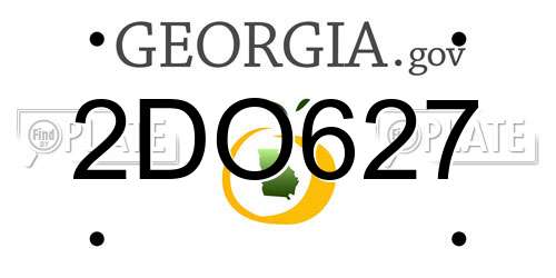 2DO627 Georgia License Plate