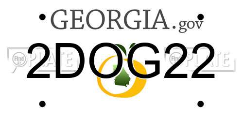 2DOG22 Georgia License Plate