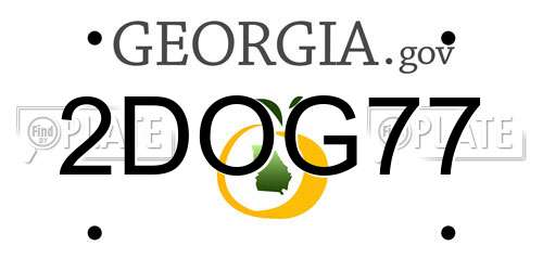 2DOG77 Georgia License Plate