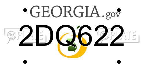 2DQ622 Georgia License Plate