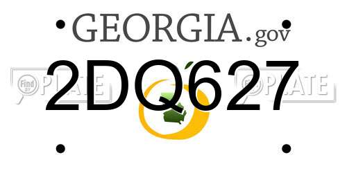 2DQ627 Georgia License Plate