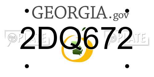 2DQ672 Georgia License Plate