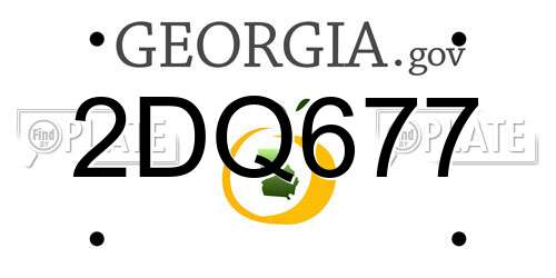 2DQ677 Georgia License Plate