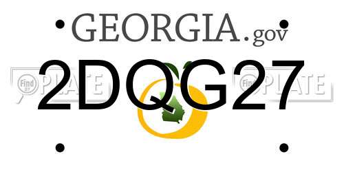 2DQG27 Georgia License Plate