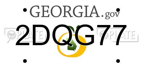 2DQG77 Georgia License Plate