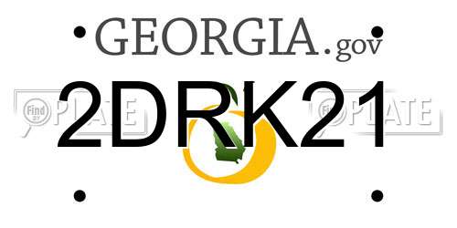 2DRK21 Georgia License Plate