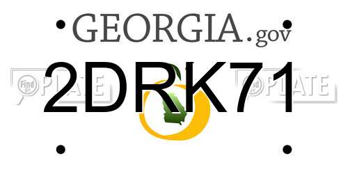 2DRK71 Georgia License Plate