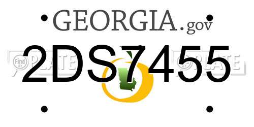 2DS7455 Georgia License Plate