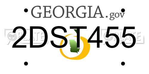 2DST455 Georgia License Plate