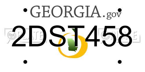 2DST458 Georgia License Plate