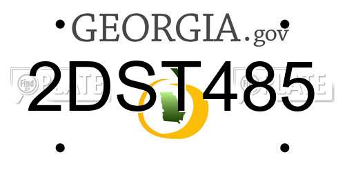 2DST485 Georgia License Plate