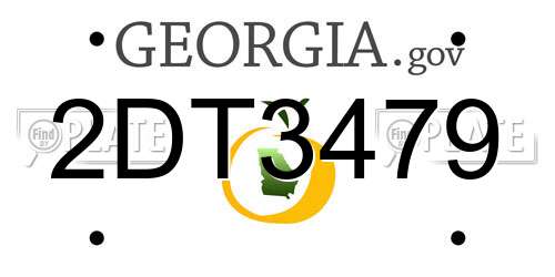 2DT3479 Georgia License Plate