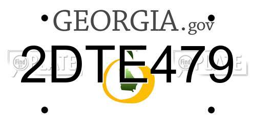 2DTE479 Georgia License Plate