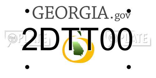 2DTT00 Georgia License Plate