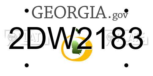 2DW2183 Georgia License Plate