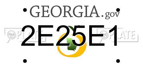 2E25E1 Georgia License Plate