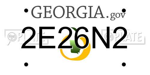 2E26N2 Georgia License Plate