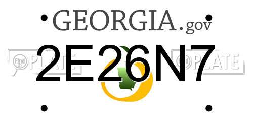 2E26N7 Georgia License Plate