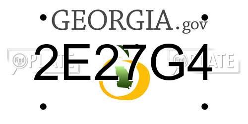 2E27G4 Georgia License Plate