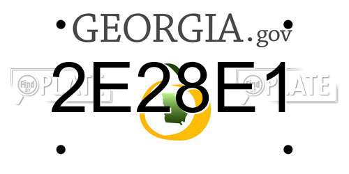 2E28E1 Georgia License Plate