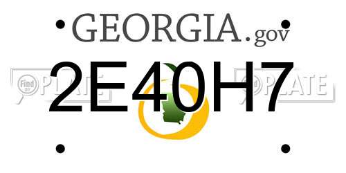 2E40H7 Georgia License Plate