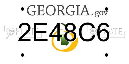 2E48C6 Georgia License Plate