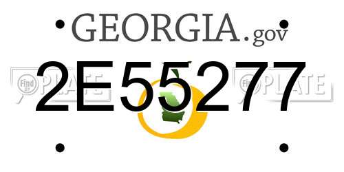 2E55277 Georgia License Plate