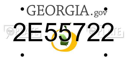 2E55722 Georgia License Plate