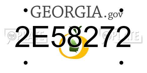 2E58272 Georgia License Plate