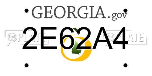 2E62A4 Georgia License Plate