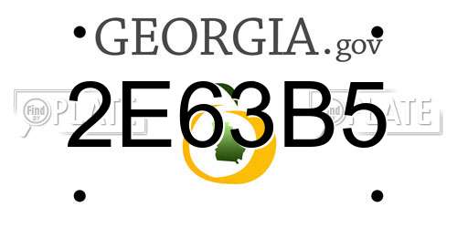 2E63B5 Georgia License Plate