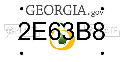 2E63B8 Georgia License Plate