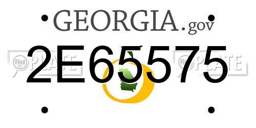 2E65575 Georgia License Plate