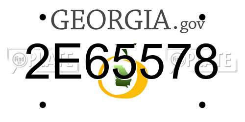 2E65578 Georgia License Plate