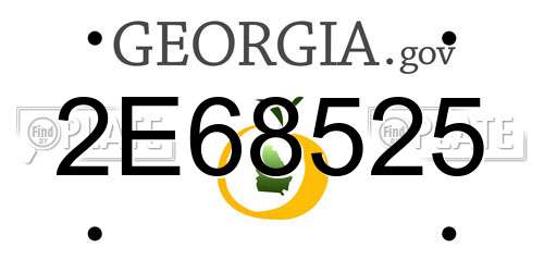 2E68525 Georgia License Plate