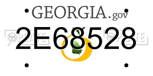 2E68528 Georgia License Plate