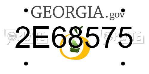 2E68575 Georgia License Plate