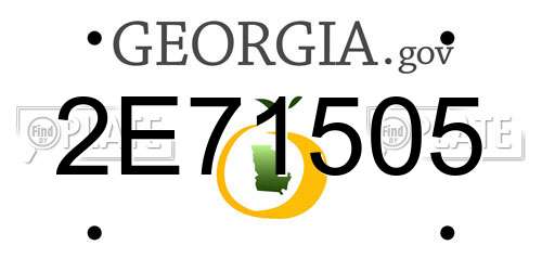 2E71505 Georgia License Plate