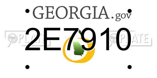 2E7910 Georgia License Plate