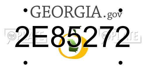 2E85272 Georgia License Plate