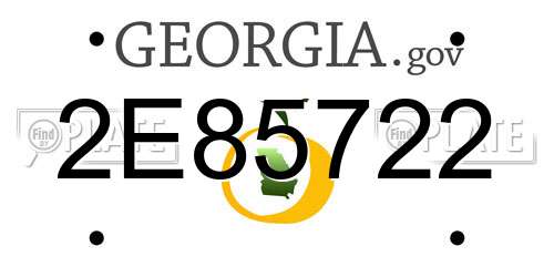 2E85722 Georgia License Plate