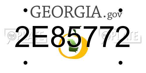 2E85772 Georgia License Plate