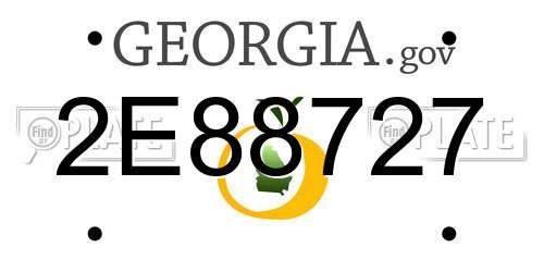 2E88727 Georgia License Plate