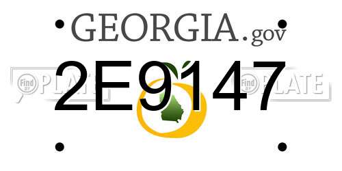 2E9147 Georgia License Plate