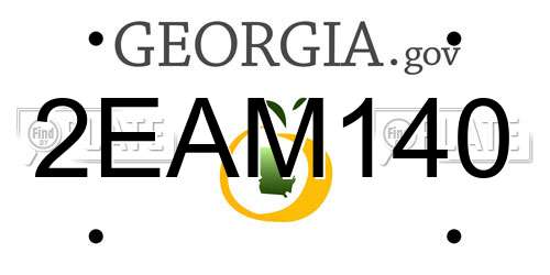 2EAM140 Georgia License Plate
