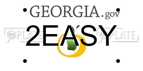 2EASY Georgia License Plate