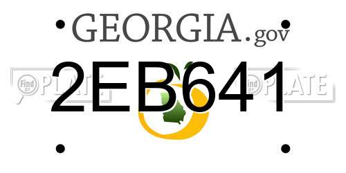 2EB641 Georgia License Plate