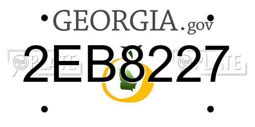 2EB8227 Georgia License Plate